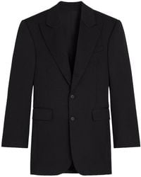 Celine - Colonne Wool Jacket With Diagonal Weave - Lyst