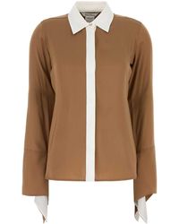 Max Mara - Caramel Crepe Pio Shirt - Lyst