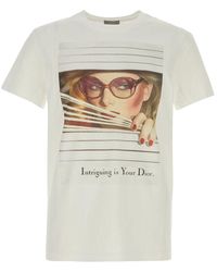 Dior - Printed Crew Neck T-Shirt - Lyst