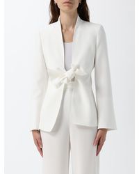 Max Mara - Slim Fit Short Cady Blazer With Tie Fastening - Lyst