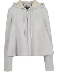 Loewe - Logo-Detail Hooded Jacket - Lyst