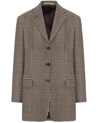Tagliatore - Checked Wool Blend Blazer Jacket With Three Buttons - Lyst