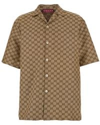 Gucci - Bowling Shirt With All-Over Gg Motif - Lyst
