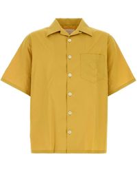 Prada - Mustard Poplin Shirt - Lyst