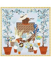 Fendi - Foulard 90X90 Stampa Gardening - Lyst