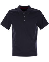 Fay - Short Sleeved Cotton Polo Shirt - Lyst