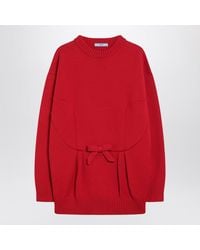 Prada - Wool Sweater With Bow - Lyst