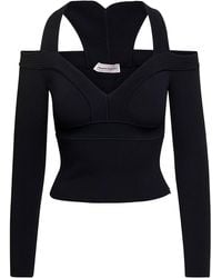 McQueen - Long Sleeve Halter Neck Top - Lyst