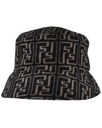 Fendi - Logo Printed Raffia Bucket Hat - Lyst