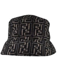 Fendi - Logo Printed Raffia Bucket Hat - Lyst