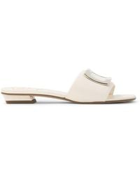 Roger Vivier - Leather Flat Sandals - Lyst