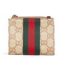 Gucci - Small Wallet With Web Ribbon<Br - Lyst