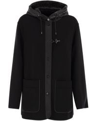 Fay - Two-Material Wool And Cashmere Caban Coat - Lyst