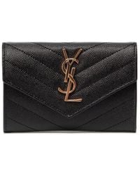 Saint Laurent - 'Cassandre Matelassã' Small 'Envelope' Wallet - Lyst