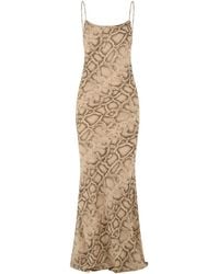 ANDAMANE - Snake Print 'Ninfea' Polyester Dress - Lyst