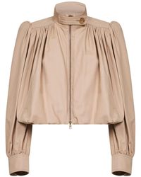 Chloé - Worn Cotton Canvas Boule Gathered Jacket - Lyst