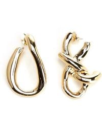 Givenchy - Chain Link Golden Asymetrical Earrings - Lyst