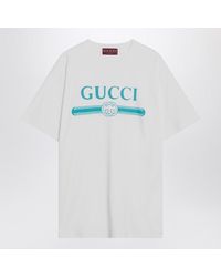 Gucci - T-Shirt With Logo Print - Lyst