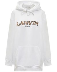 Lanvin - Oversized Logo Hoodie Sweatshirt - Lyst