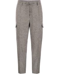 Peserico - Wool, Silk And Cashmere Jogger Trousers - Lyst