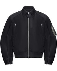 Sacai - Cotton Chino X Nylon Twill Blouson - Lyst