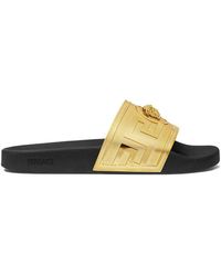 Versace - La Medusa Rubber Slides - Lyst