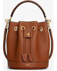 Celine - Teen Bucket Clara Leather Bucket Bag - Lyst