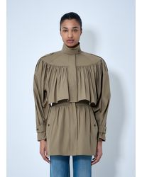 Chloé - Chloé Gathered High-Collar Jacket - Lyst