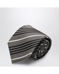 Saint Laurent - Striped Tie - Lyst