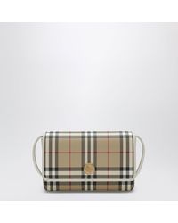 Burberry - Hampshire Bag With Check Pattern - Lyst