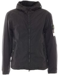 Stone Island - Logo Garment Dyed Jacket - Lyst