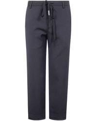 Ann Demeulemeester - "Rael" Cigarette Trousers With Raw Edge Cotton Detail - Lyst