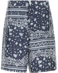 Fendi - Printed Silk Bermuda Shorts - Lyst