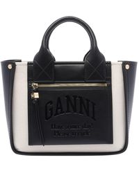 Ganni - Small Pocket Tote Bag - Lyst