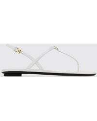 Prada - Leather Logo Thong Sandal - Lyst