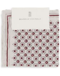 Brunello Cucinelli - Silk Pochette With Geometric Pattern - Lyst