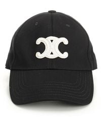 Celine - "Triomphe" Cotton Baseball Cap - Lyst