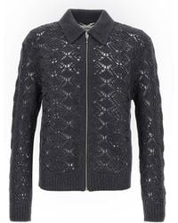 Jil Sander - Openwork Wool Cardigan - Lyst