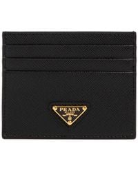 Prada - Leather Credit Card Case - Lyst
