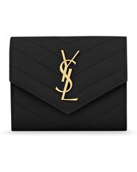 Saint Laurent - Cassandre Matelassã Compact Tri-Fold Wallet - Lyst