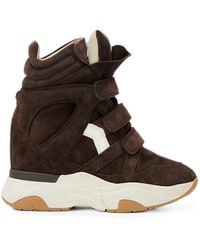 Isabel Marant - Balskee High-Top Wedge Suede Sneakers - Lyst