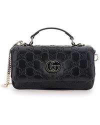 Gucci - 'Gg Milano' Crossbody Bag With Removable Chain-Link Shoulder Strap And Double G Logo Plaque On The Front - Lyst