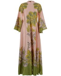 La DoubleJ - Magnifico Silk Long Dress - Lyst