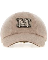Max Mara - Cappuccino Cashmere Ordine Baseball Cap - Lyst