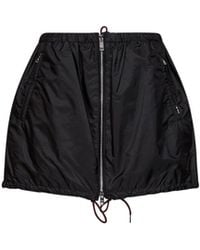 Prada - Abbigliamento Re-Nylon Zip-Up Mini Skirt - Lyst