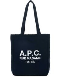 A.P.C. - Canvas Lou Rue Madame Shopping Bag - Lyst