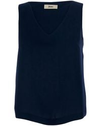 Herno - Top With V-Neck And Sleeveless - Lyst