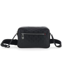 Gucci - 'Emblem' Crossbody Bag With Adjustable Shoulder Strap And All-Over Embossed Gg Motif - Lyst