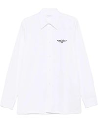 Givenchy - Classic Fit Shirt With Logo Print - Lyst