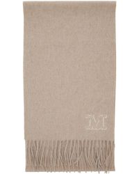 【送料&関税込】Max Mara Dalia Rectangular Scarf With Logo D Max Mara 'Dalia' Rectangular Scarf With Logo Embroidery On